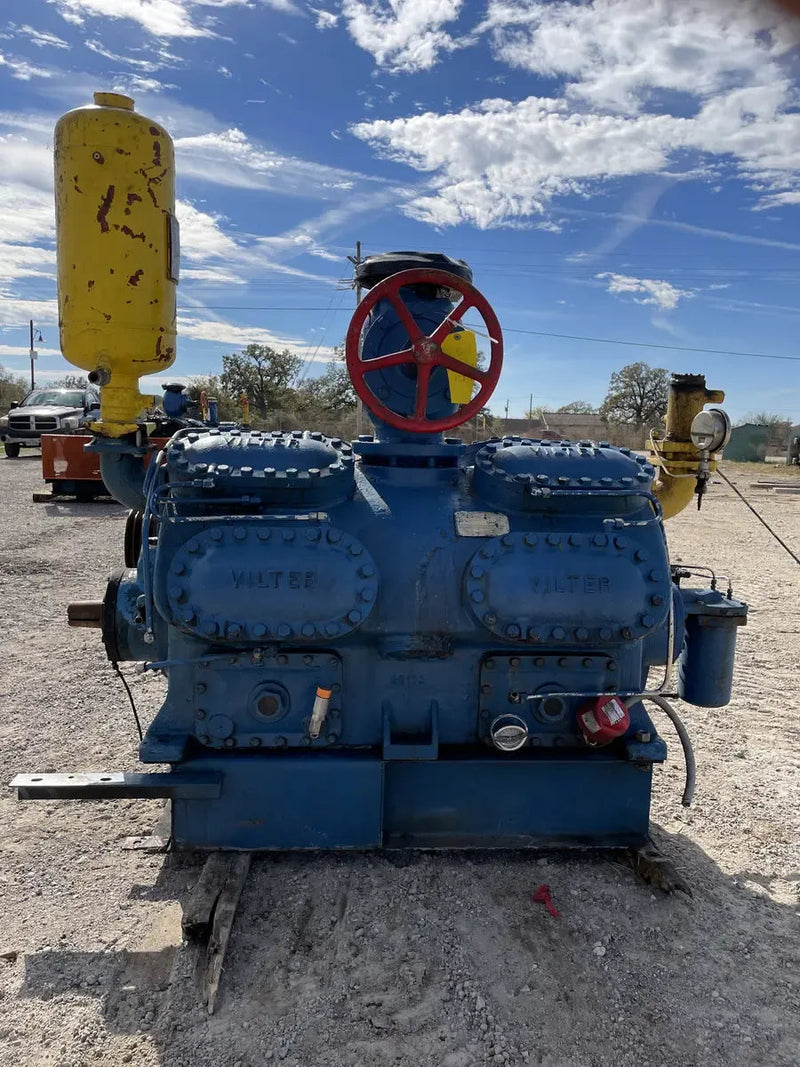 Vilter 4416 16-Cylinder Reciprocating Compressor Package (200 HP 460 V, Belt Driven)