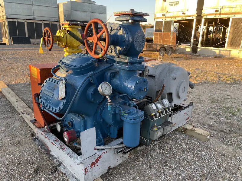 Vilter 448 8-Cylinder Reciprocating Compressor Package (100 HP 108-220/440 V, Belt Driven)