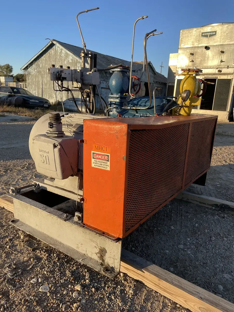 Vilter 448 8-Cylinder Reciprocating Compressor Package (150 HP 460 V, Belt Driven)