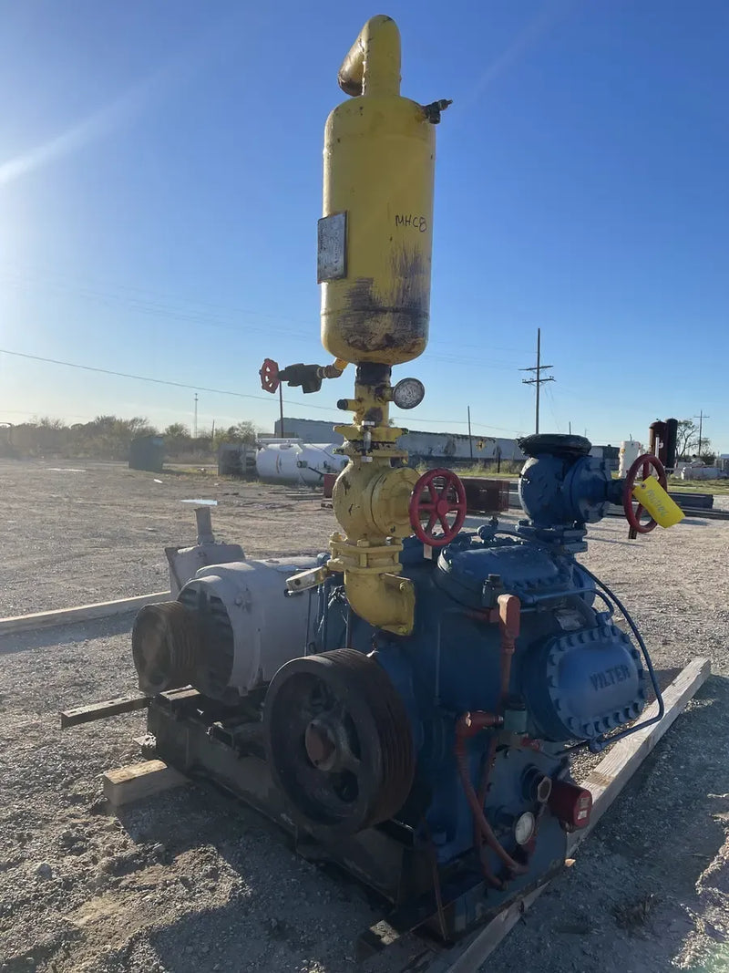 Vilter 448 8-Cylinder Reciprocating Compressor Package (100 HP 230/460 V, Belt Driven)