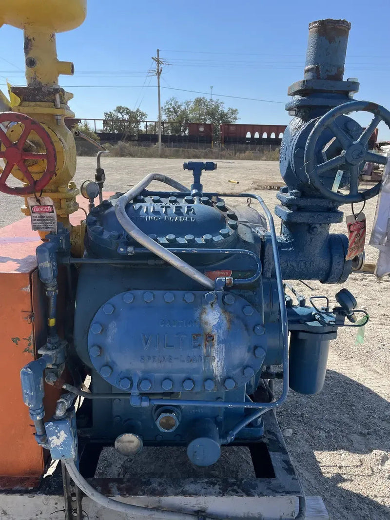 Vilter 448 8-Cylinder Reciprocating Compressor Package (100 HP 460 V, Belt Driven)