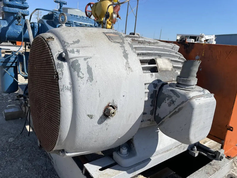 Vilter 448 8-Cylinder Reciprocating Compressor Package (100 HP 460 V, Belt Driven)