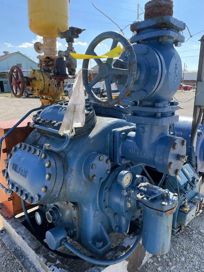 Paquete de compresor alternativo Vilter 448 de 8 cilindros (100 HP 208-220/440 V, accionado por correa)