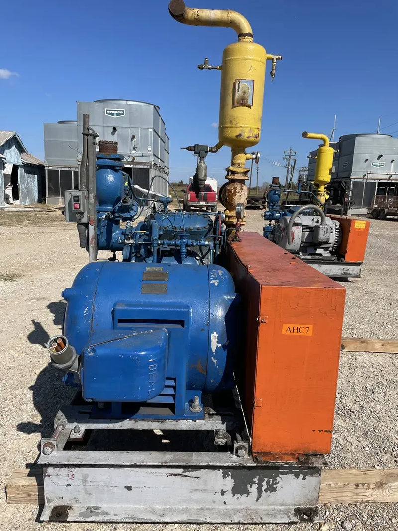 Paquete de compresor alternativo Vilter 448 de 8 cilindros (100 HP 208-220/440 V, accionado por correa)