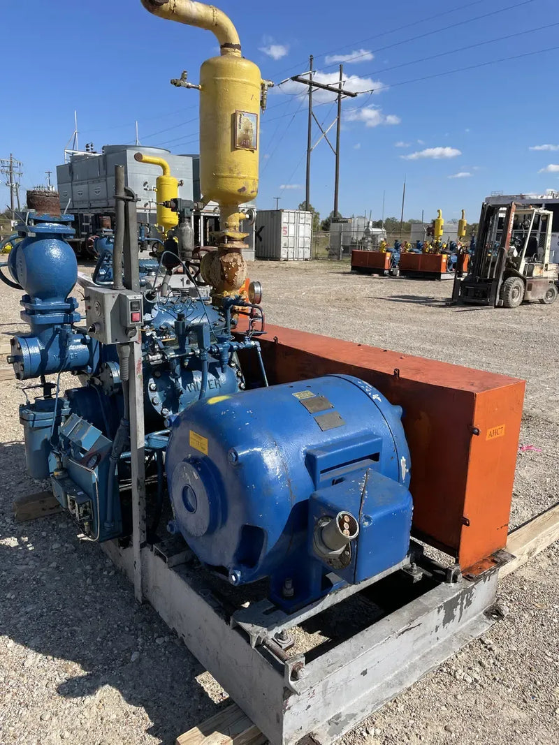 Paquete de compresor alternativo Vilter 448 de 8 cilindros (100 HP 208-220/440 V, accionado por correa)
