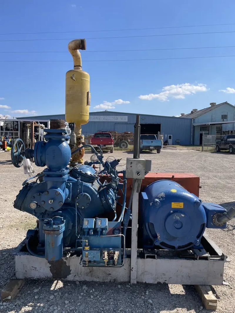 Paquete de compresor alternativo Vilter 448 de 8 cilindros (100 HP 208-220/440 V, accionado por correa)