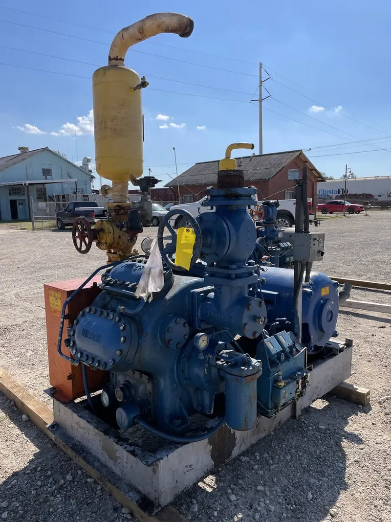 Paquete de compresor alternativo Vilter 448 de 8 cilindros (100 HP 208-220/440 V, accionado por correa)
