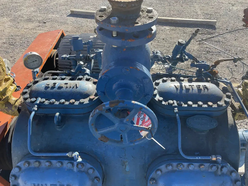 Vilter 4412 12-Cylinder Reciprocating Compressor Package (125 HP 460 V, Belt Driven)
