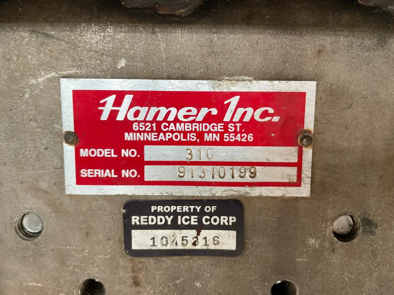 Hamer 310 Automatic Form Fill & Seal Ice Packaging System
