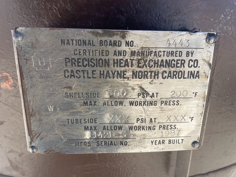 Receptor de amoníaco vertical Precision Heat Exchanger Co