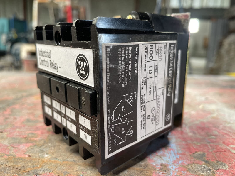 Westinghouse AR4A Industrial Control Relay without Cartridges ( 4 Poles, 120V/60 Hz-110V/50Hz )