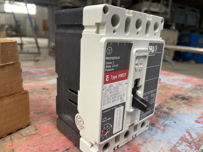Westinghouse HMCP030H1 Series C Motor Circuit Protector ( 30 Amp, 3 Pole, 600 VAC-250 VDC)