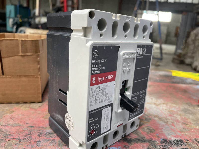 Westinghouse HMCP030H1 Series C Motor Circuit Protector ( 30 Amp, 3 Pole, 600 VAC-250 VDC)
