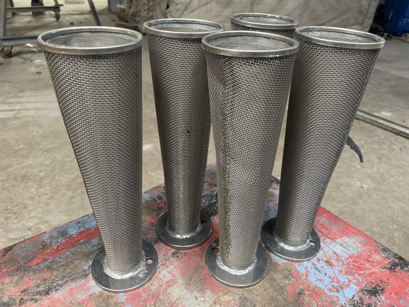 Filtros de malla de acero inoxidable tipo cono