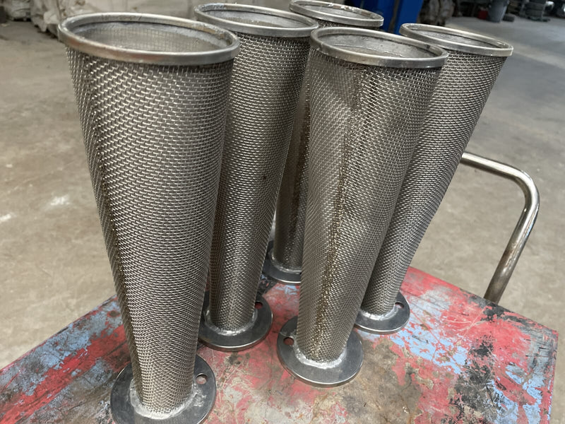 Filtros de malla de acero inoxidable tipo cono