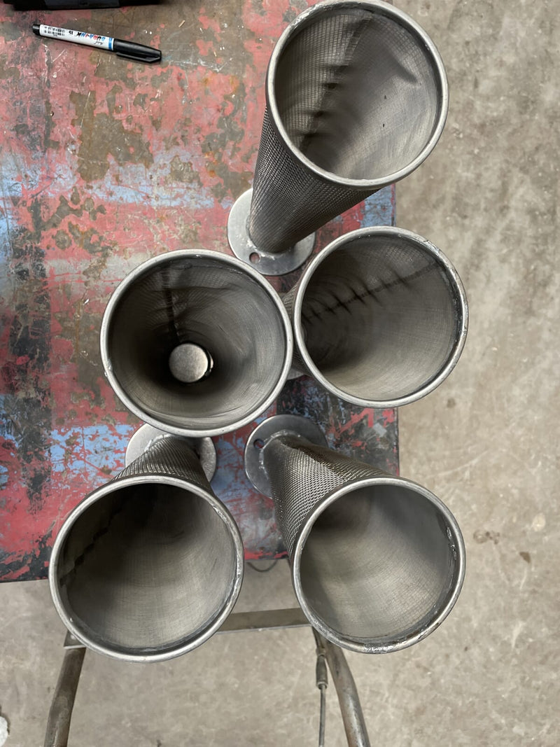 Filtros de malla de acero inoxidable tipo cono