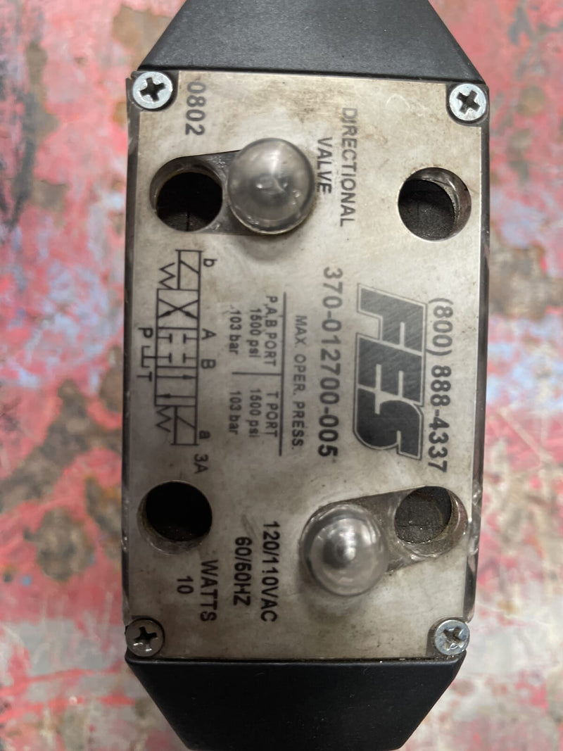 FES 370-012700-005 Válvula direccional (120/110 V, 10 vatios, 60/50 Hz)