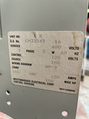 Arrancador de motor Westinghouse tamaño 4 con protector de circuito de motor de 150 amperios (100 HP, 480 voltios, 3 PH, 60 HZ)