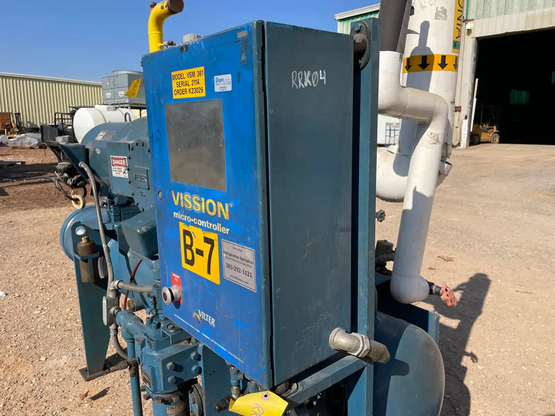 Vilter Rotary Screw Compressor Package (Vilter VSM361, 60 HP 230/460 V, Vilter Micro Control Panel)