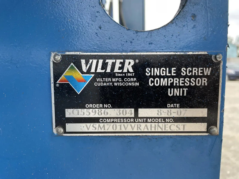 Rotary Screw Compressor Package (MISSING SCREW, 300 HP 460 V, Missing Control Panel)