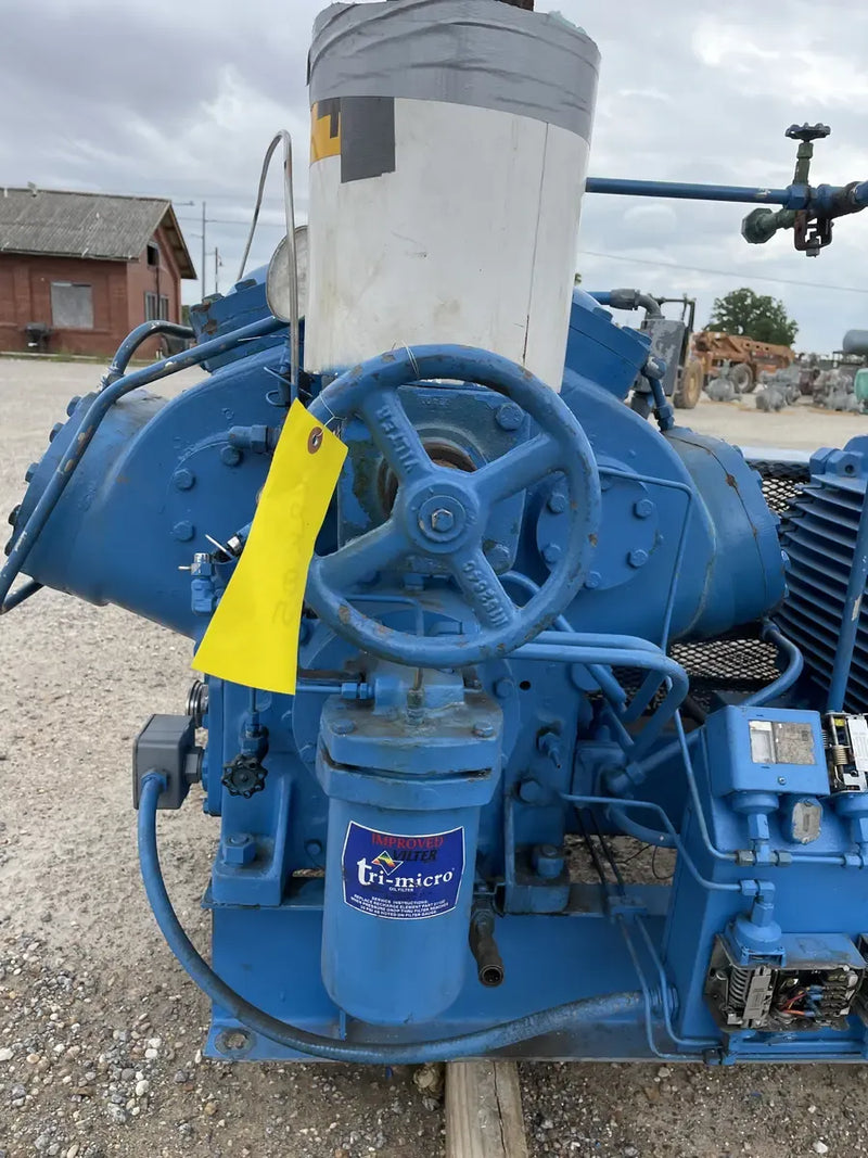 Vilter 458XL 8-Cylinder Reciprocating Compressor Package (150 HP 460 V, Belt Driven)