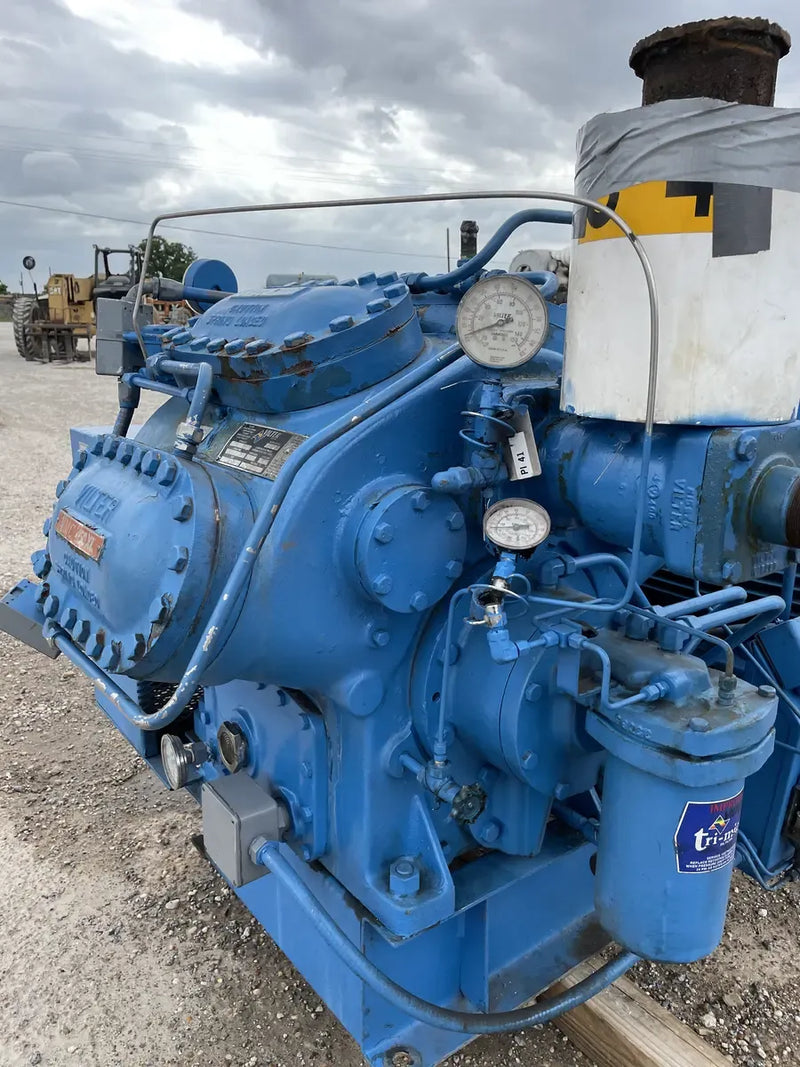 Vilter 458XL 8-Cylinder Reciprocating Compressor Package (150 HP 460 V, Belt Driven)