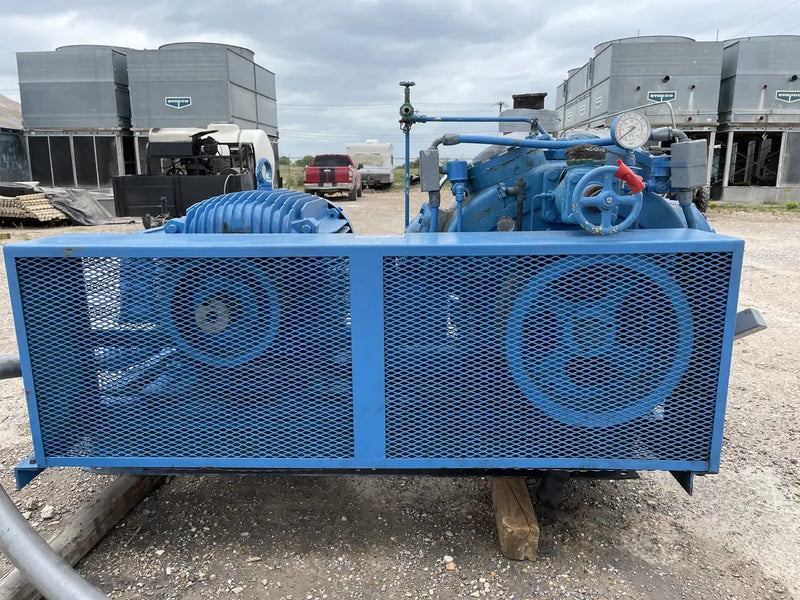 Vilter 458XL 8-Cylinder Reciprocating Compressor Package (150 HP 460 V, Belt Driven)