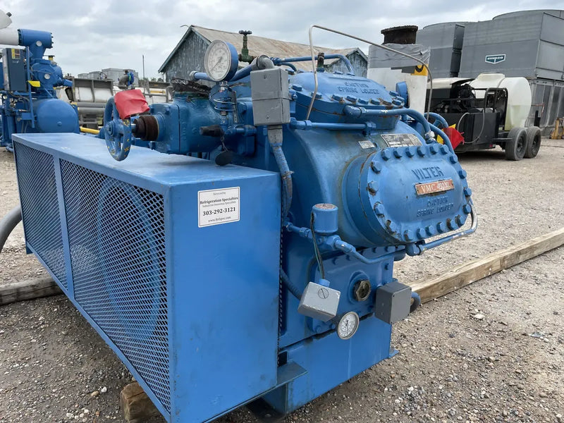 Vilter 458XL 8-Cylinder Reciprocating Compressor Package (150 HP 460 V, Belt Driven)