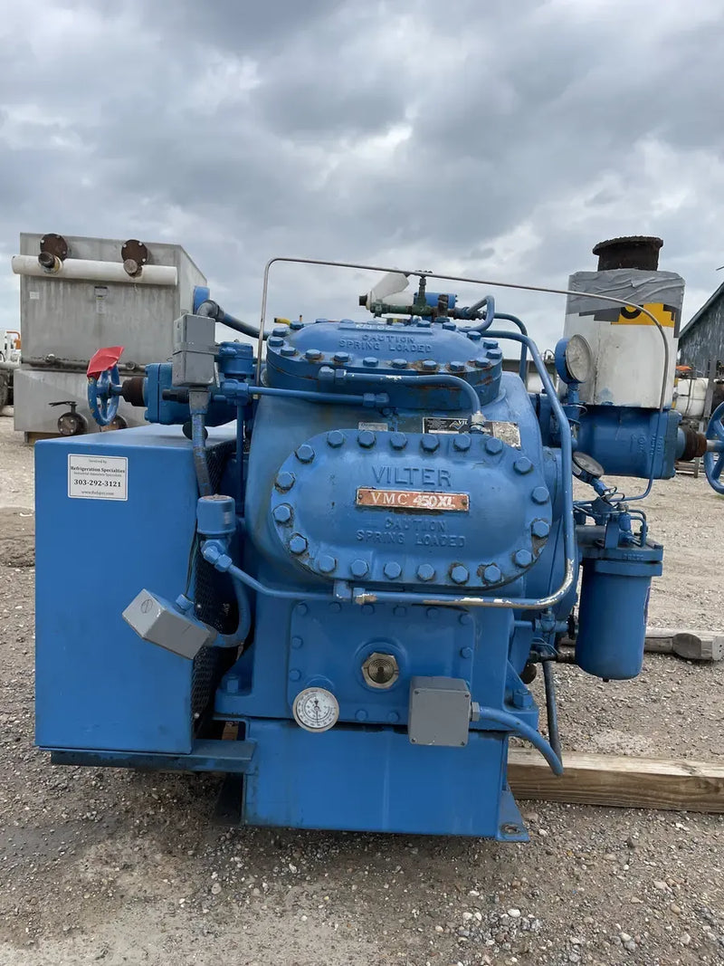 Vilter 458XL 8-Cylinder Reciprocating Compressor Package (150 HP 460 V, Belt Driven)