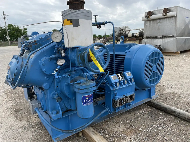 Vilter 458XL 8-Cylinder Reciprocating Compressor Package (150 HP 460 V, Belt Driven)