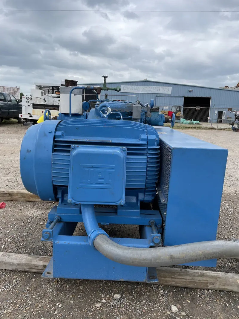 Vilter 458XL 8-Cylinder Reciprocating Compressor Package (150 HP 460 V, Belt Driven)