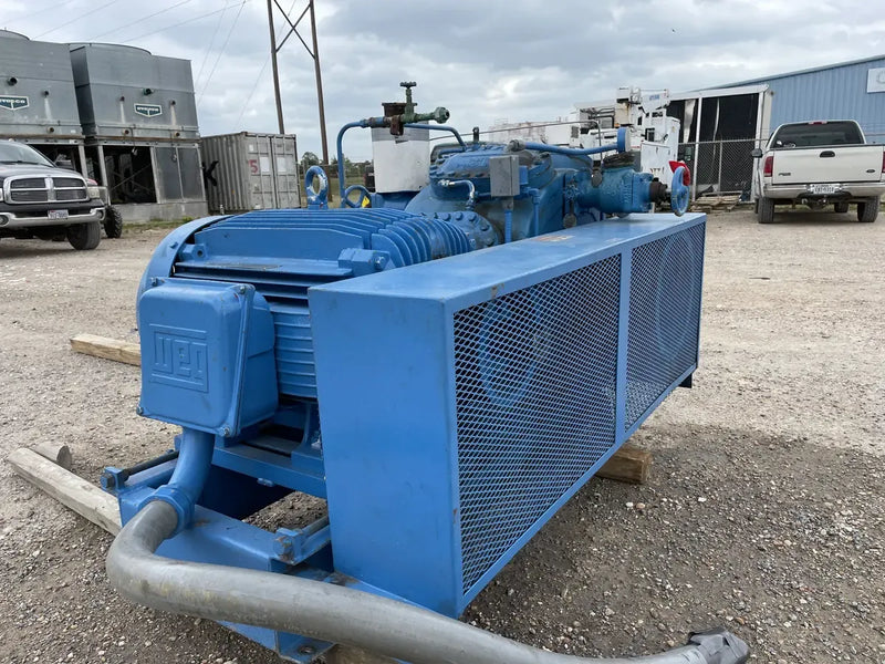 Vilter 458XL 8-Cylinder Reciprocating Compressor Package (150 HP 460 V, Belt Driven)