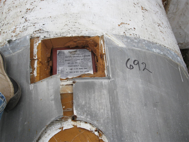RVS Horizontal Ammonia Recirculator Tank – 78 in. Dia. x 9 ft. 6 in. L RVS 