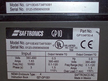 Saftronics, Inc. Variable Speed Controller - 1/2 HP Saftronics, Inc. 