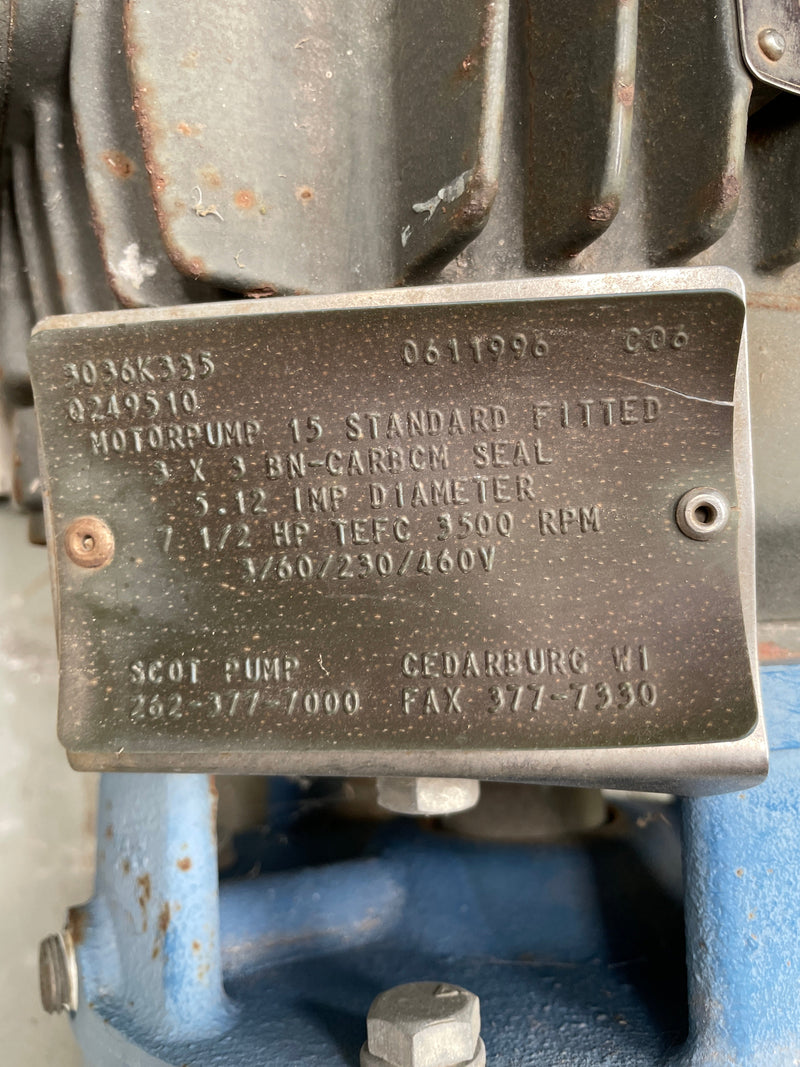 Scot 15 Centrifugal Motor Pump (7.5 HP, 400 GPM Max) Scot 