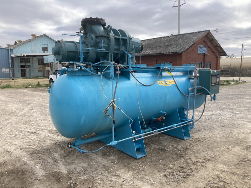 Frick Bare Rotary Screw Compressor Package (Frick Micro Control Panel, MISSING SCREW, MISSING MOTOR )