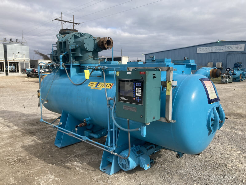 Frick Bare Rotary Screw Compressor Package (Frick Micro Control Panel, MISSING SCREW, MISSING MOTOR )