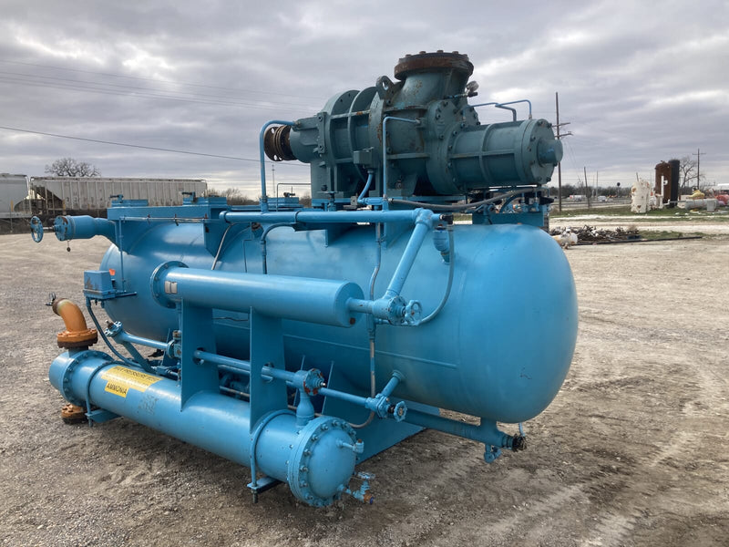 Frick Bare Rotary Screw Compressor Package (Frick Micro Control Panel, MISSING SCREW, MISSING MOTOR )
