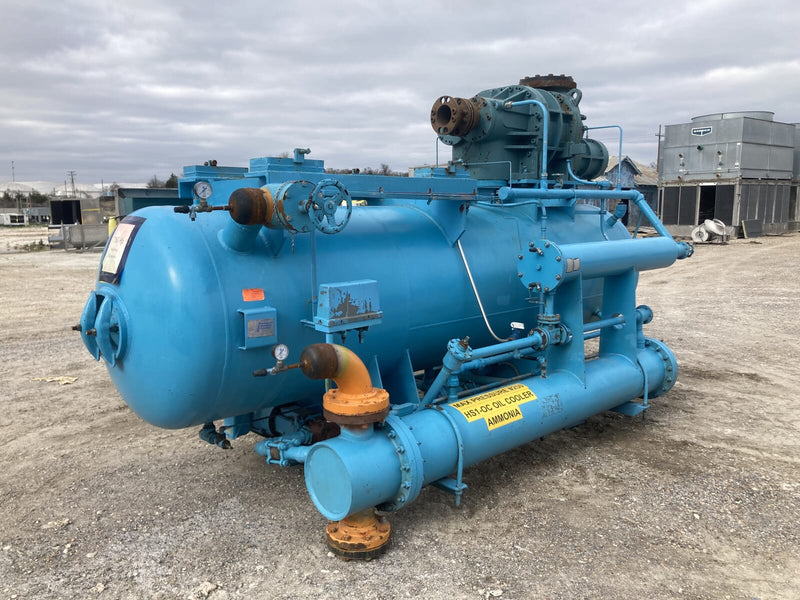 Frick Bare Rotary Screw Compressor Package (Frick Micro Control Panel, MISSING SCREW, MISSING MOTOR )