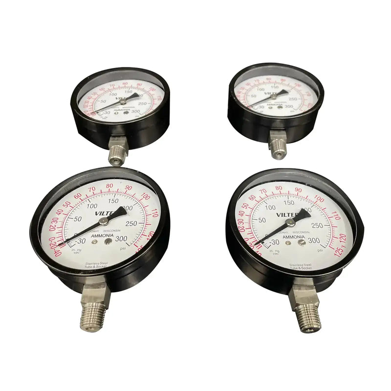 Manómetro de presión de amoníaco Vilter 1204E (1/4" NPT)
