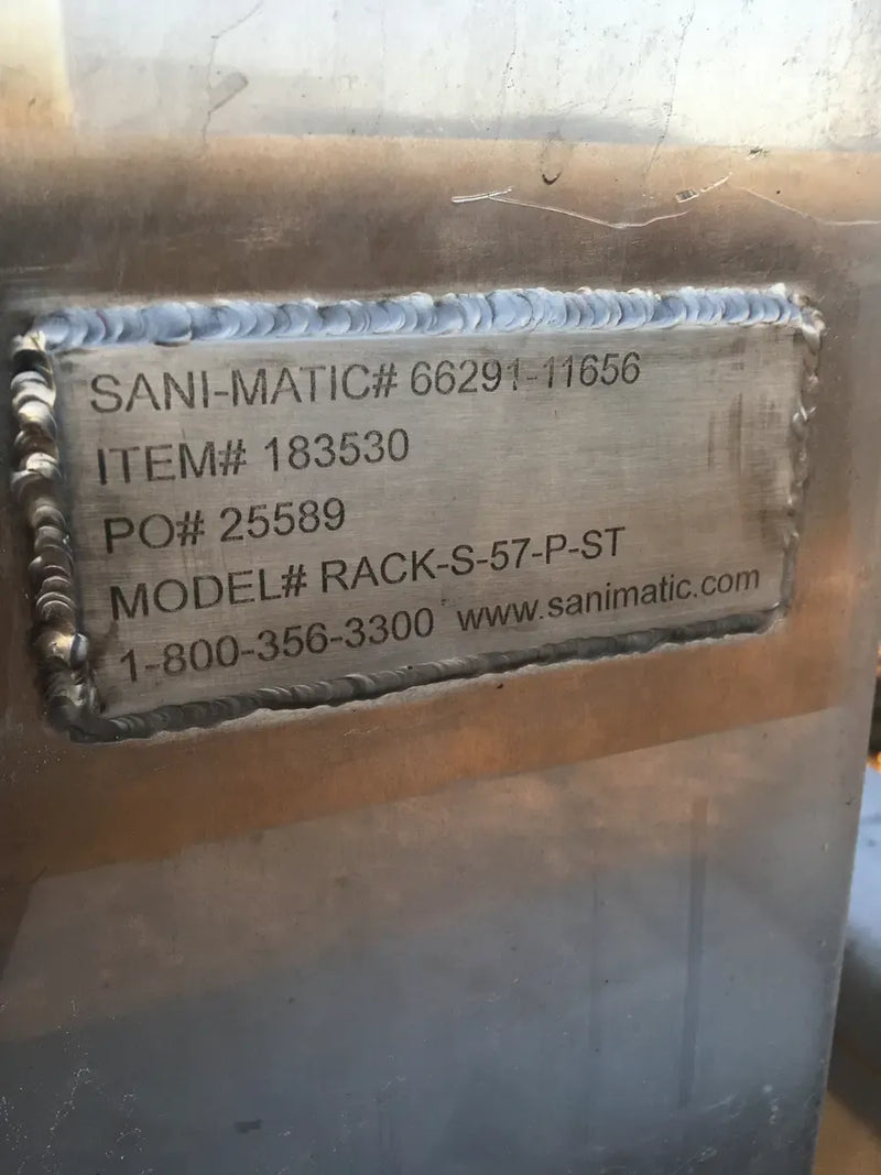 Sani-Matic Automatic Smoke House Cart Washer With A/B Plc Controls