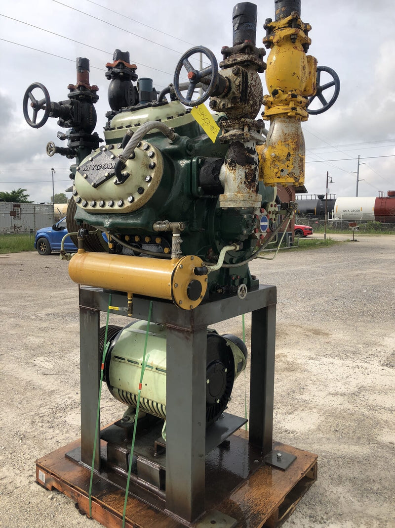 Mycom N62B 8-Cylinder Reciprocating Compressor Package (100 HP 230/460 V, Belt Driven)
