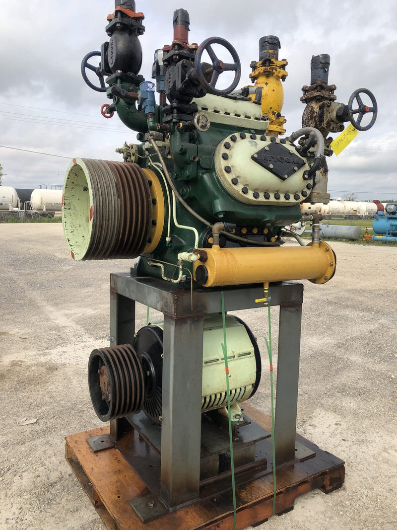 Mycom N62B 8-Cylinder Reciprocating Compressor Package (100 HP 230/460 V, Belt Driven)