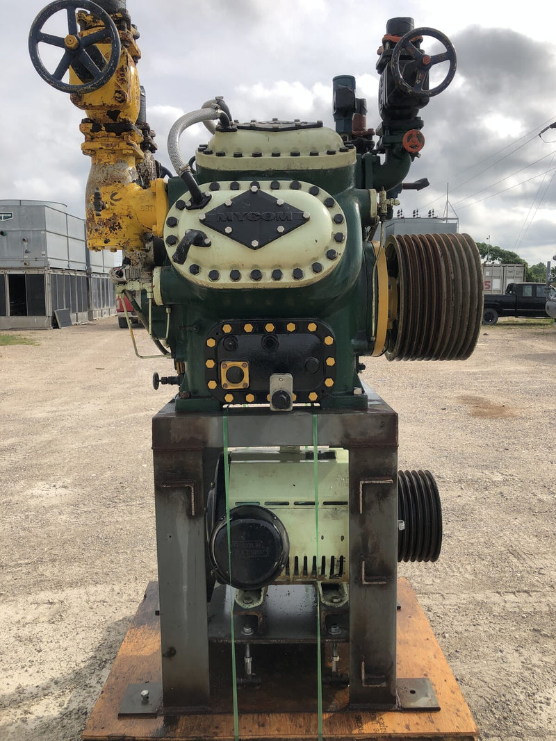 Mycom N62B 8-Cylinder Reciprocating Compressor Package (100 HP 230/460 V, Belt Driven)