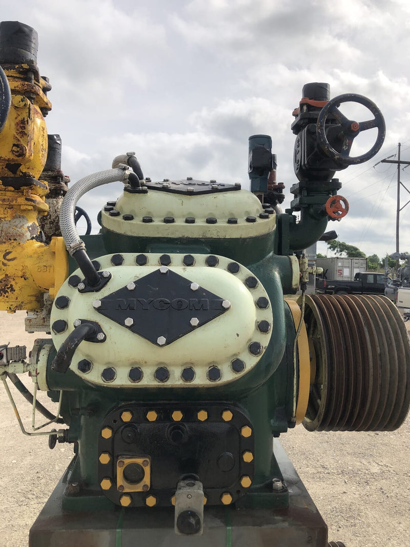 Mycom N62B 8-Cylinder Reciprocating Compressor Package (100 HP 230/460 V, Belt Driven)