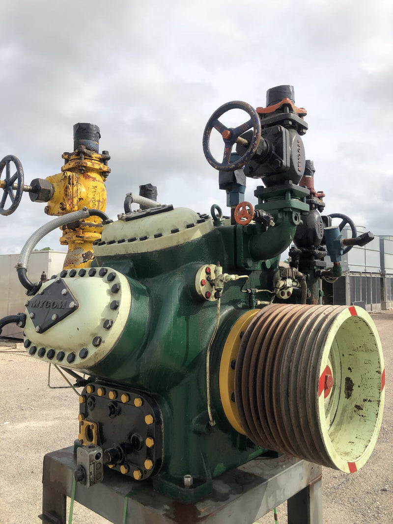 Mycom N62B 8-Cylinder Reciprocating Compressor Package (100 HP 230/460 V, Belt Driven)