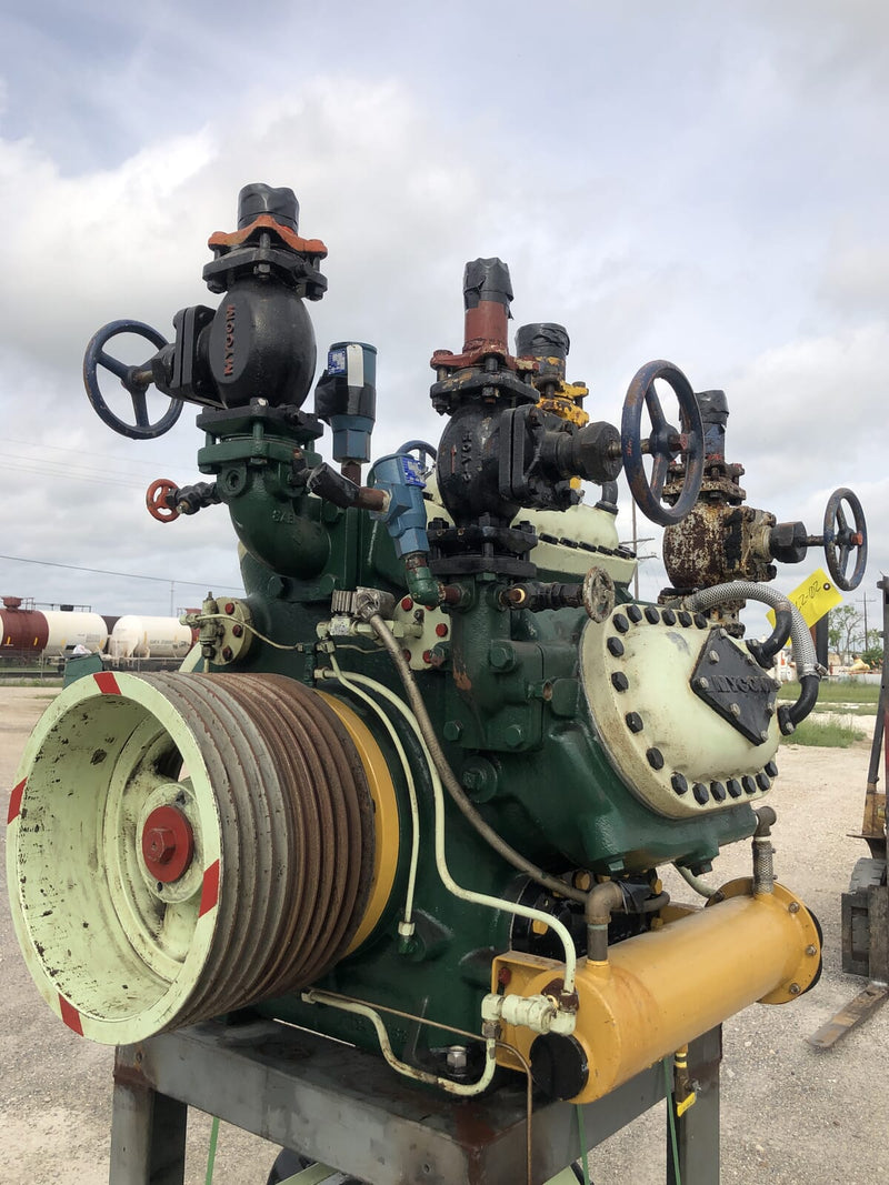 Mycom N62B 8-Cylinder Reciprocating Compressor Package (100 HP 230/460 V, Belt Driven)