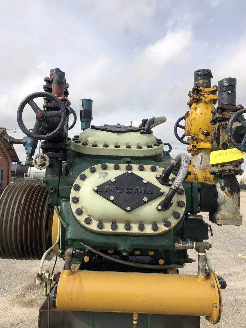 Mycom N62B 8-Cylinder Reciprocating Compressor Package (100 HP 230/460 V, Belt Driven)