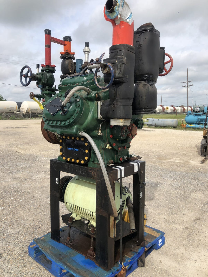 Mycom N62B 8-Cylinder Reciprocating Compressor Package (100 HP 230/460 V, Belt Driven)