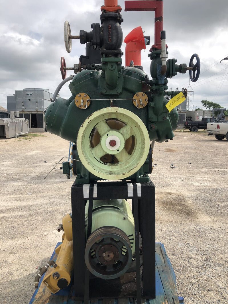 Mycom N62B 8-Cylinder Reciprocating Compressor Package (100 HP 230/460 V, Belt Driven)